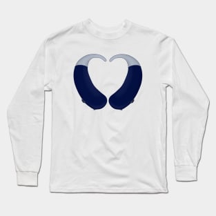 Heart and Hearing Aid Long Sleeve T-Shirt